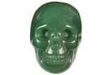 Realistic, Polished Green Aventurine Skull #116451-1